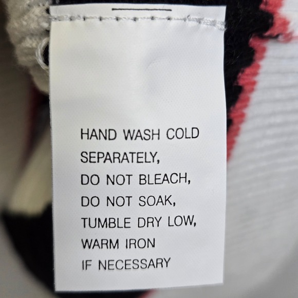 Pria Striped Cable Knit Sweater, 100% Cotton, Black/White, Size Large, NWOT - Picture 6 of 8